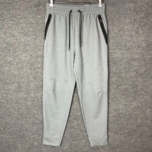 NEW $50 Tek Gear Mens Jogger Pants Essential Fleece Heather Grey Size M Athletic